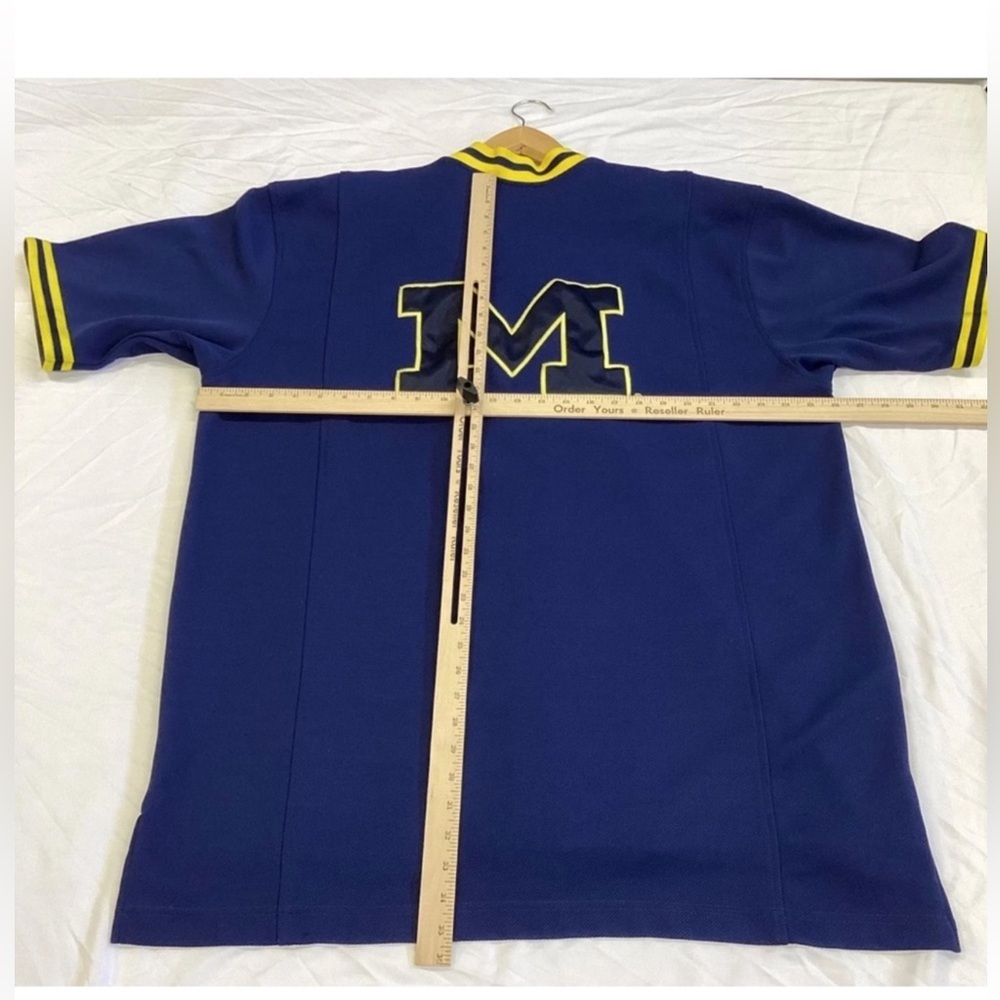 Nike Michigan Wolverines Snap Button Jersey Shirt Blue Yellow Men’s XL - Picture 6 of 6